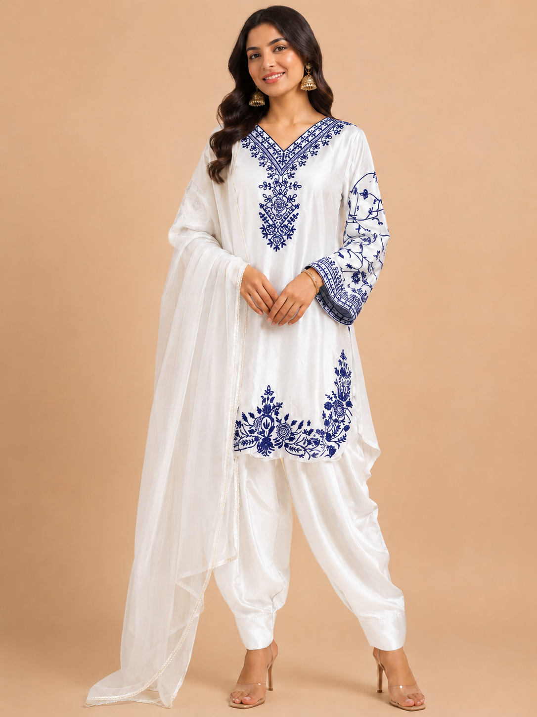 Noor-E-Azure 3-Piece Suit Set - Ruha Elan