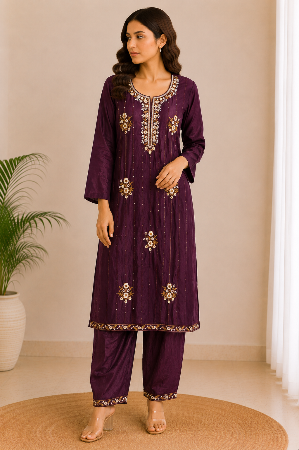 Celeste Embroidered Suit Set