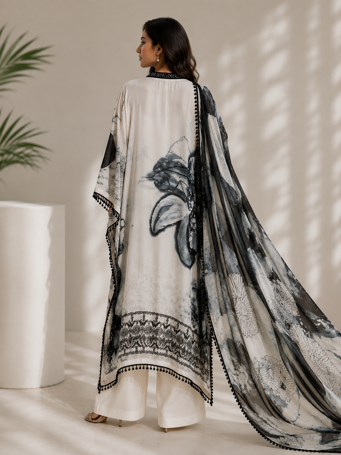 Black pearl kaftan