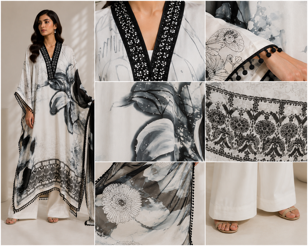 Black pearl kaftan