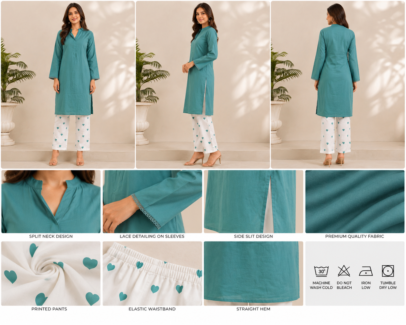 Heart Printed Co-Ord Set