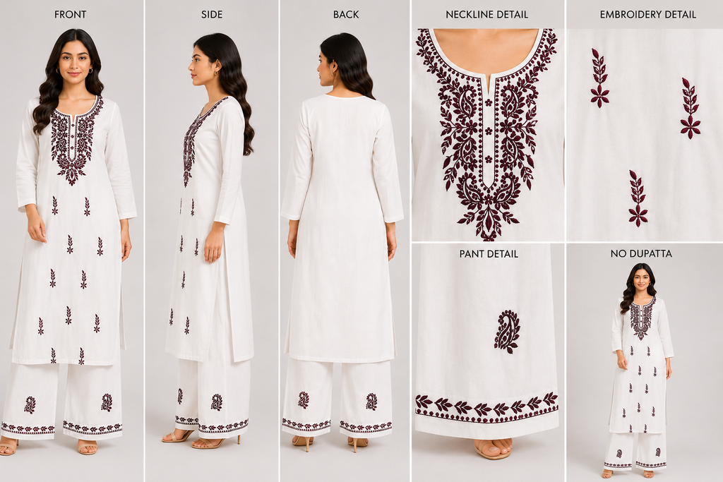 Lucknowi Kurti Pant Set