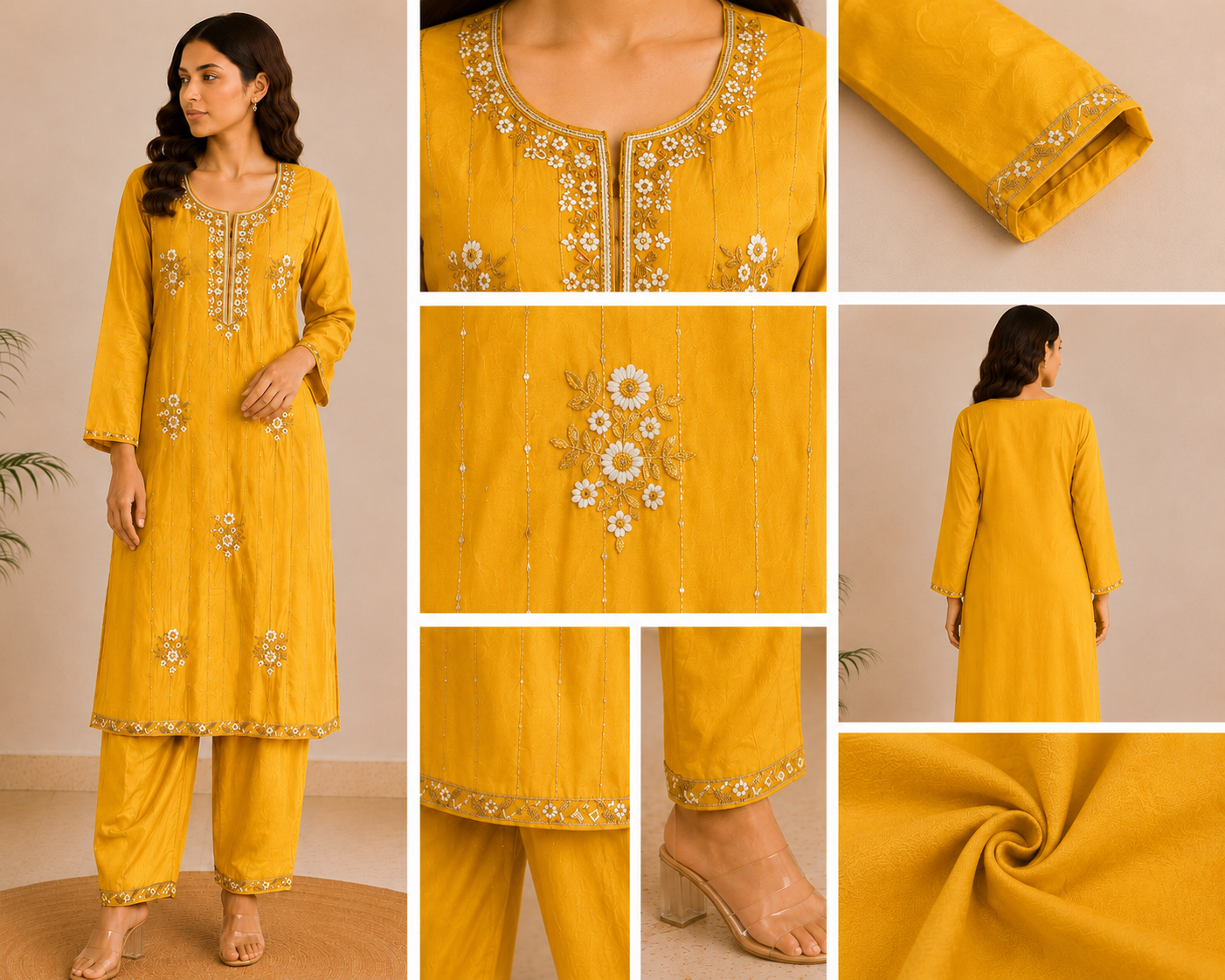 Celeste Embroidered Suit Set