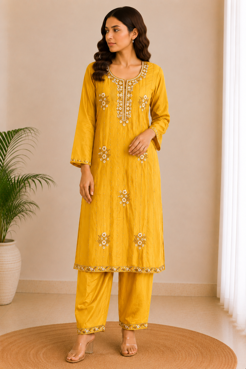 Celeste Embroidered Suit Set