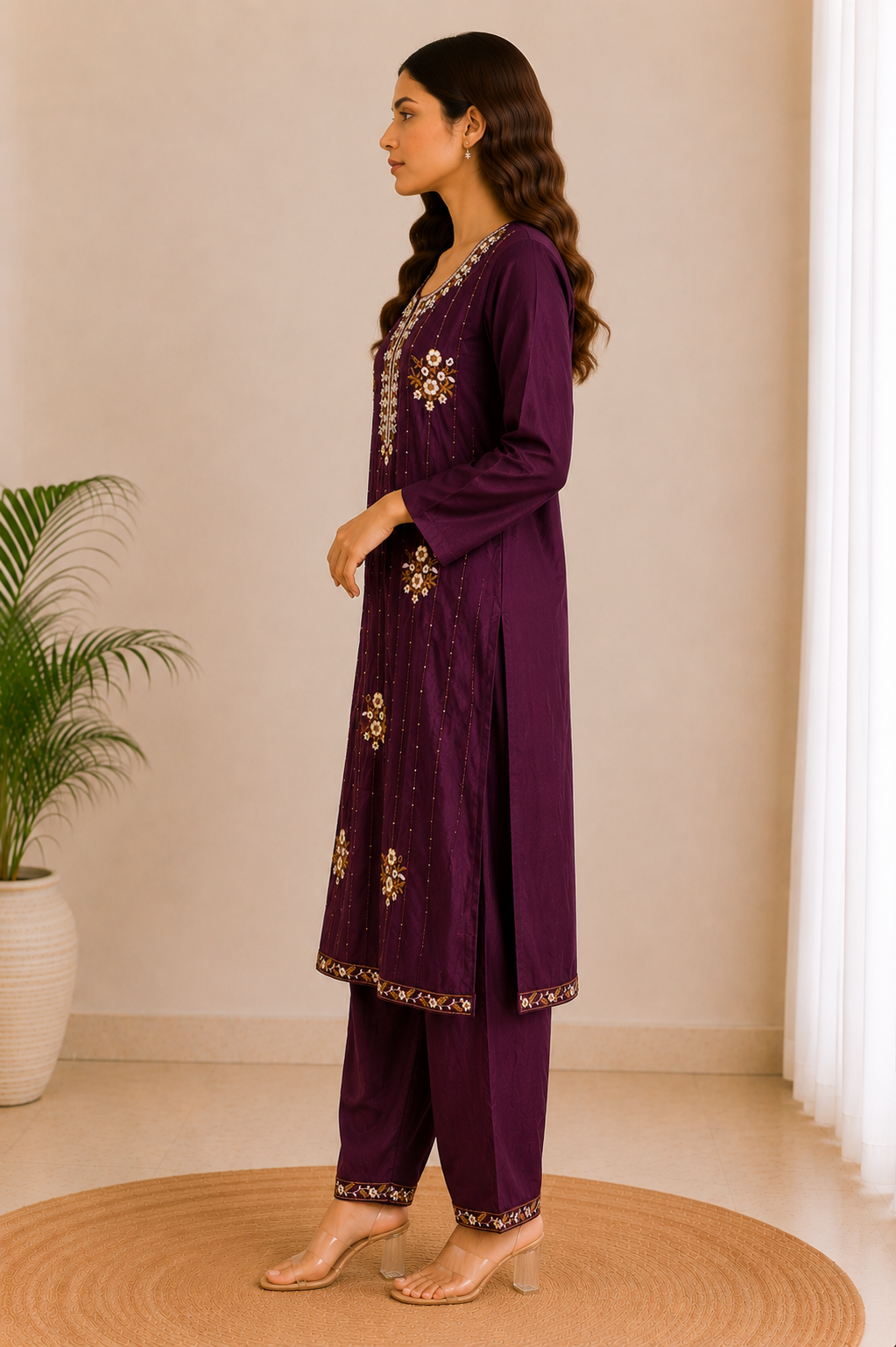Celeste Embroidered Suit Set